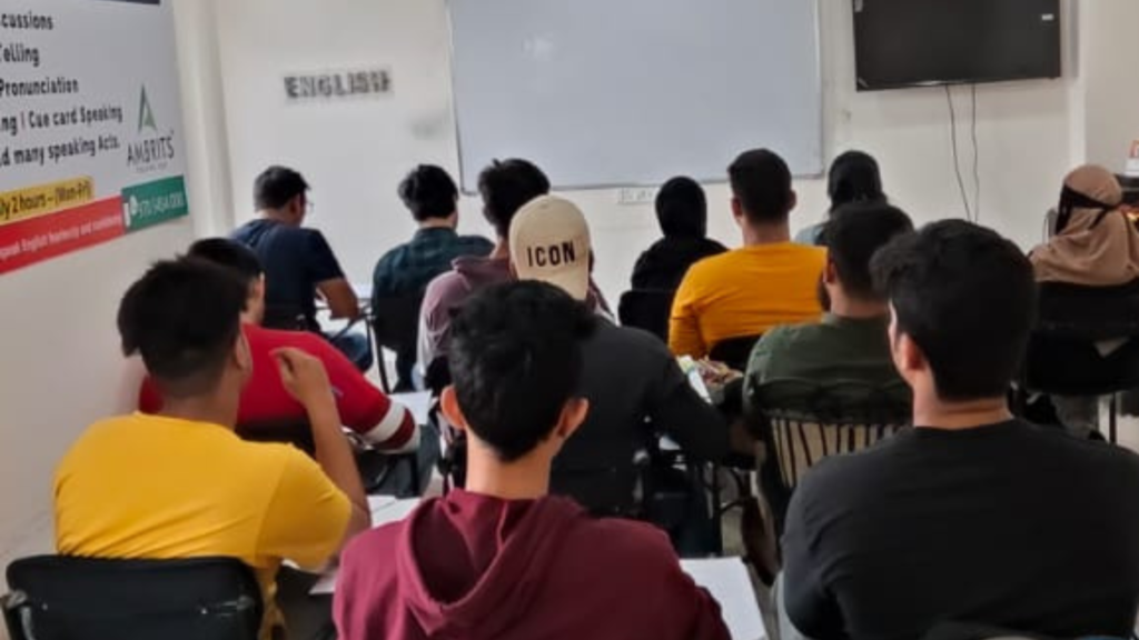 Students in a Spoken English class